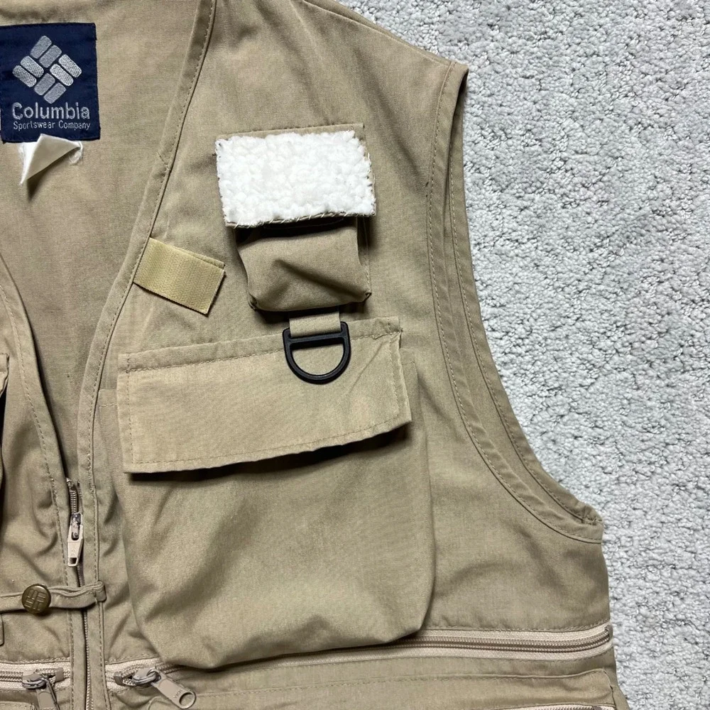 VINTAGE Columbia Sportswear Vest Mens S?? Fishing Utility Multi-Pocket Gorpcore - Picture 3 of 12